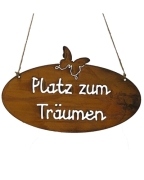 Gartenschild Platz zum Träumen 25cm x 16cm